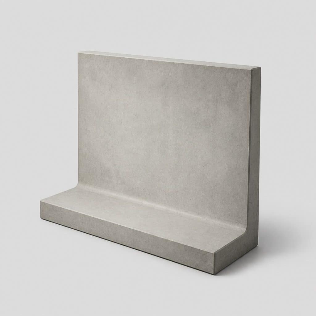 Bordure béton en L de soutènement à profil en L