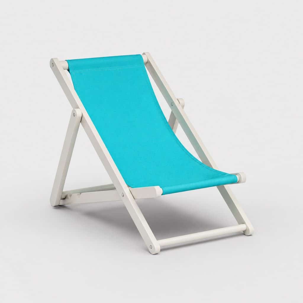 Chaise longue enfant pliante en textilène coloré