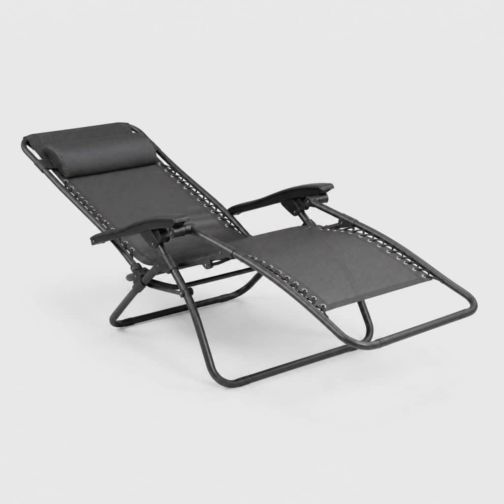 Chaise longue relax multipositions en position zéro gravité