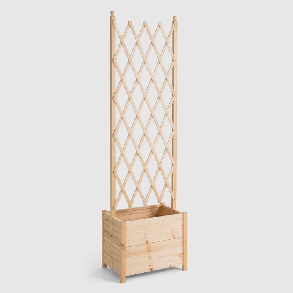 Jardinière avec treillis hauteur 200 cm extensible