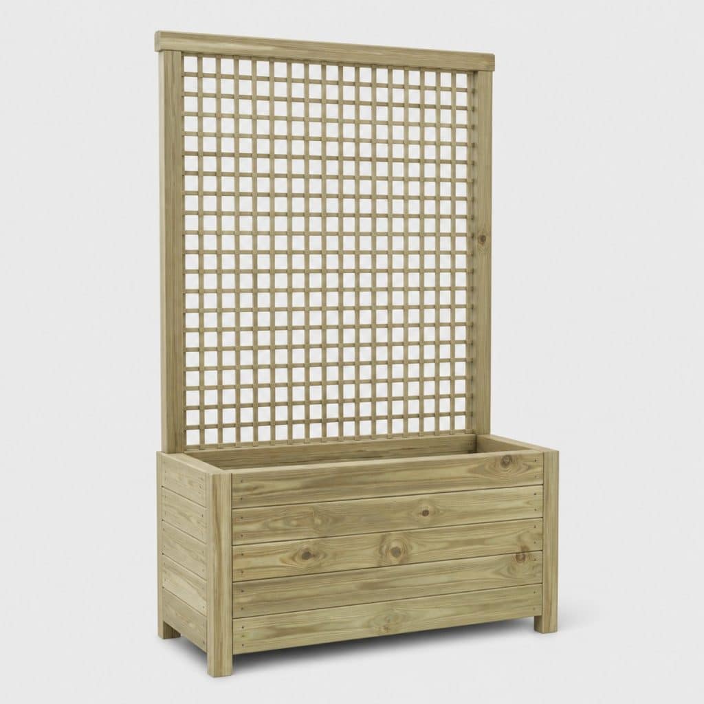 Jardinière avec treillis occultant à maille serrée