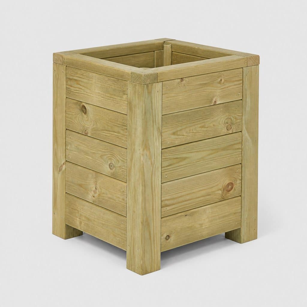 Jardinière d'extérieur en pin autoclave 60 x 60 x 80 cm