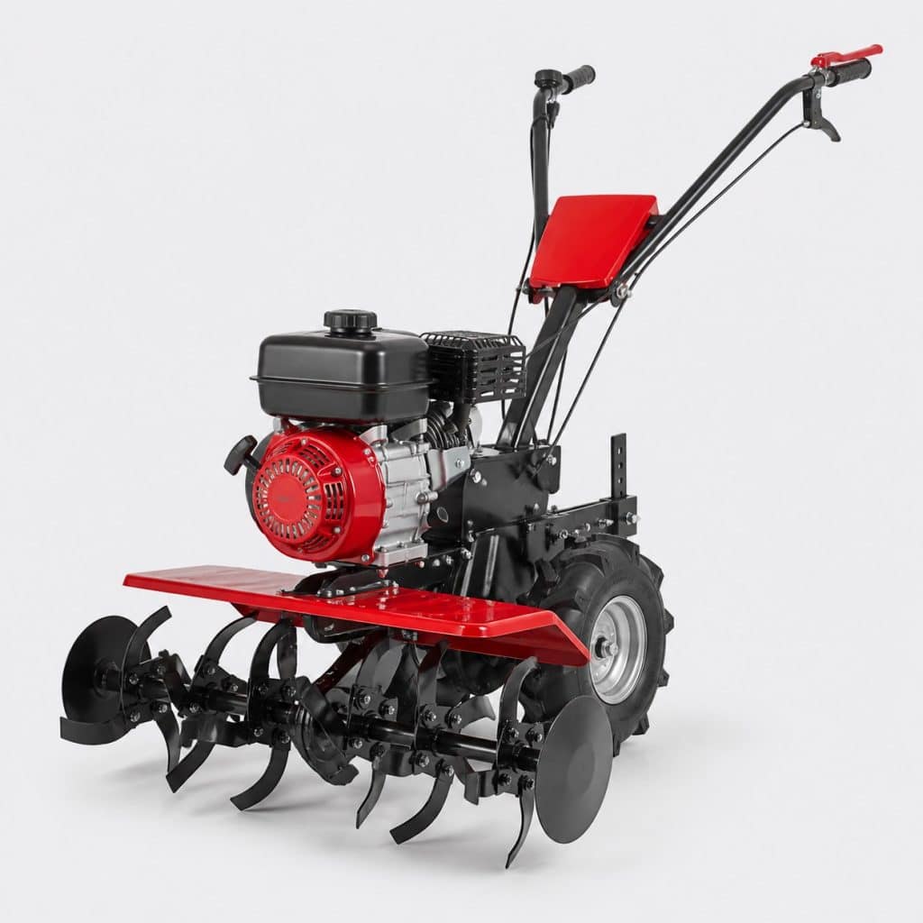 Motobineuse thermique grande largeur à fraises acier