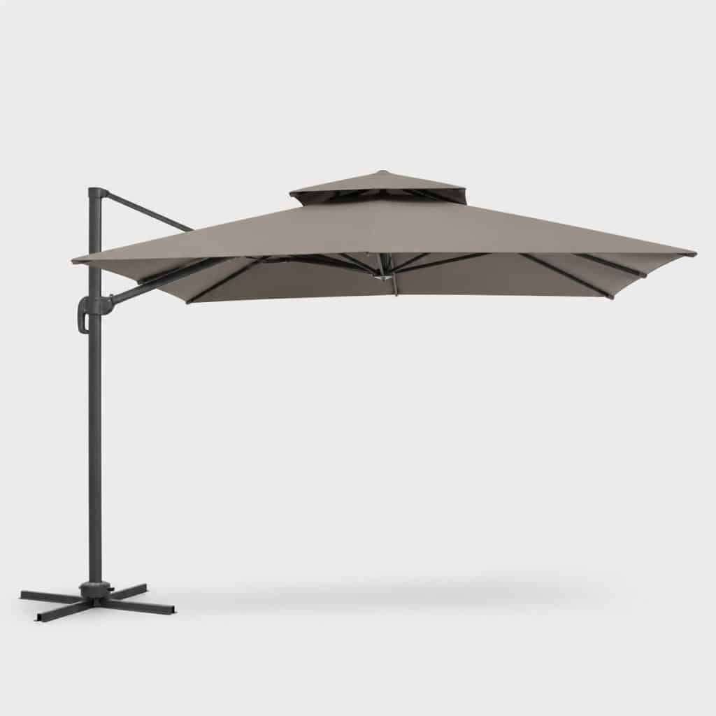 Parasol déporté rectangulaire 4×3 m à toile ventilée