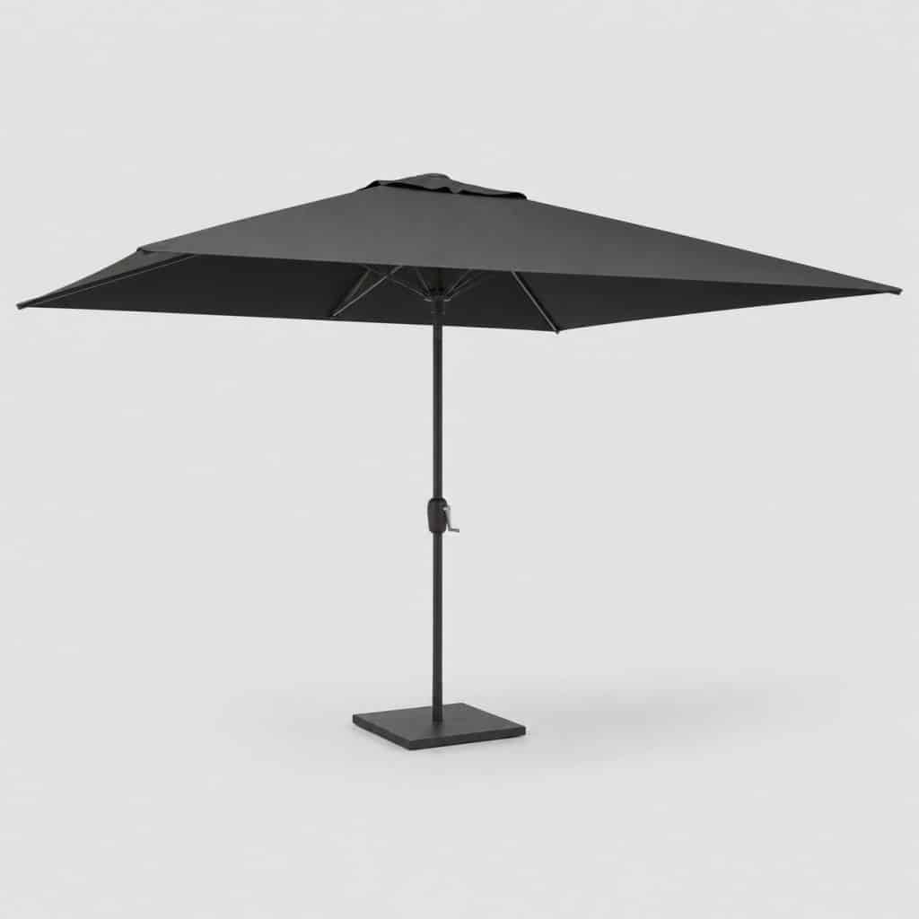 Parasol de terrasse rectangulaire 2 par 3 m à mât central aluminium
