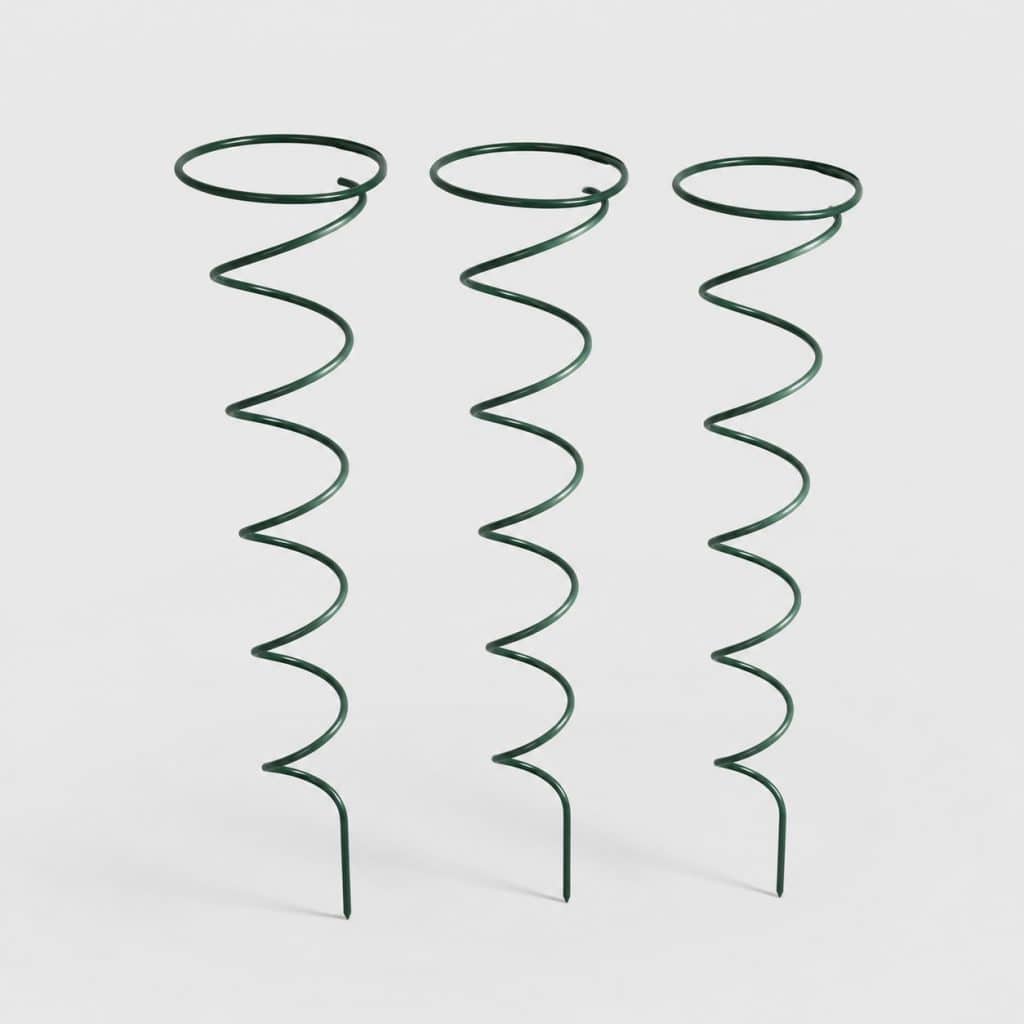 Lot de 3 tuteurs spirale en acier galvanisé extensibles à 2 m
