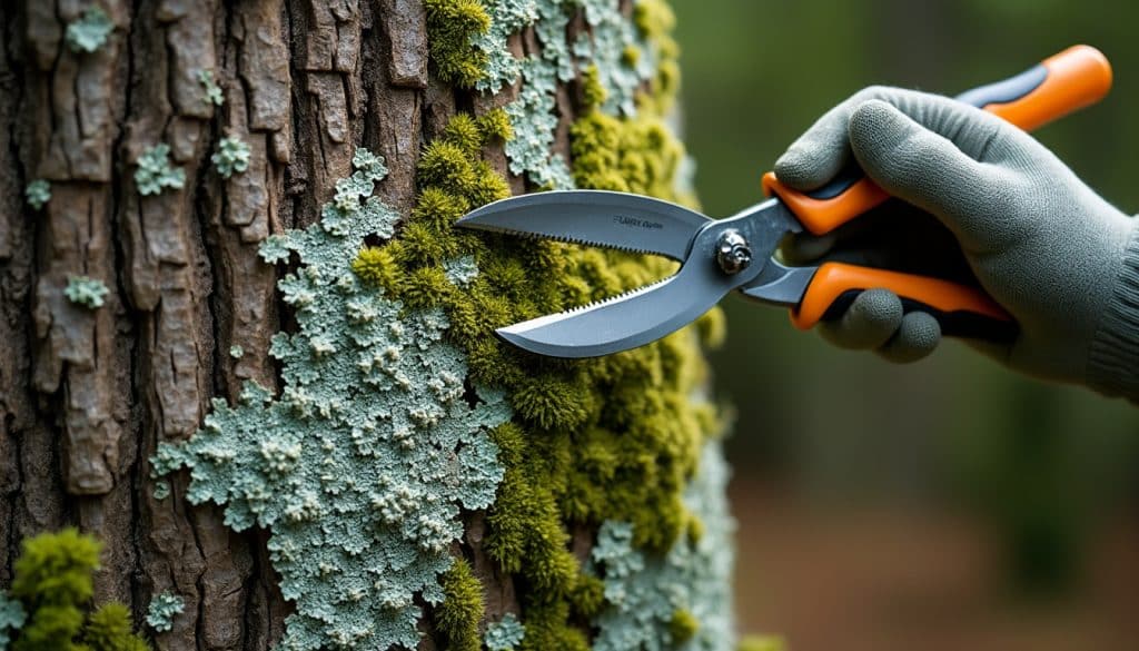 lichen et mousse sur un tronc sont souvent sans danger pour l’arbre. découvrez quand les laisser en place et dans quels cas intervenir.