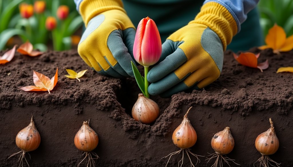 découvrez quand planter vos bulbes de tulipes, à quelle profondeur les enfouir et quel espacement prévoir pour une floraison éclatante au printemps.