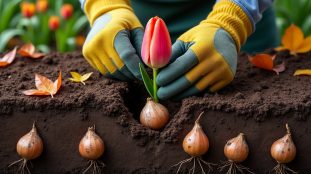 découvrez quand planter vos bulbes de tulipes, à quelle profondeur les enfouir et quel espacement prévoir pour une floraison éclatante au printemps.